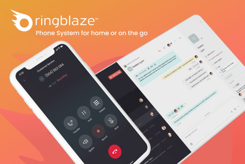 Ringblaze phone system services illustration