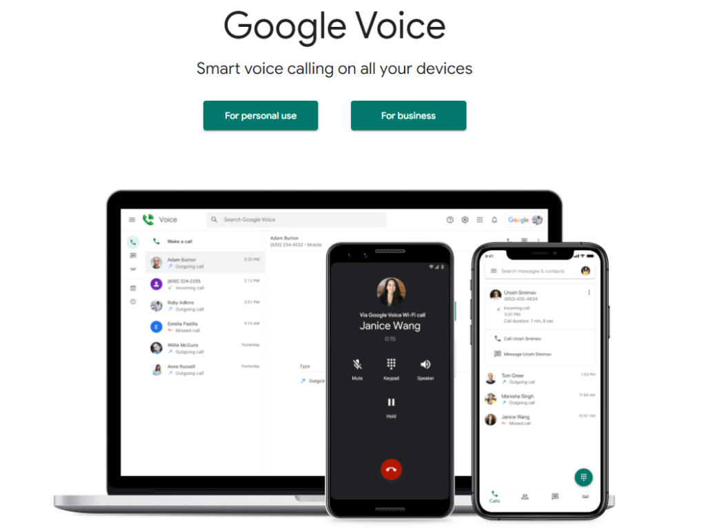 Best multi line phone system for small business: Google Voice