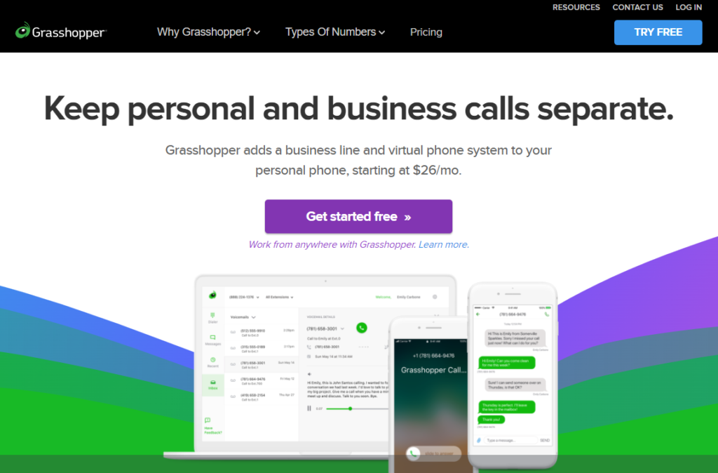 Best multi line phone system for small business: Grasshopper