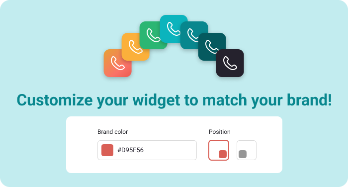 Ringblaze call widget customization